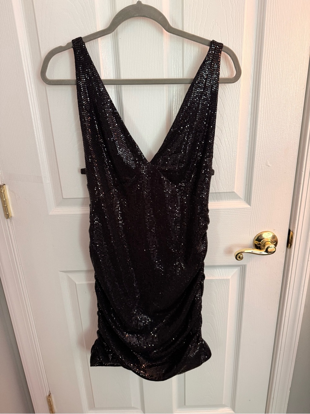 Urban Outfitters Black Sequin Mini Dress